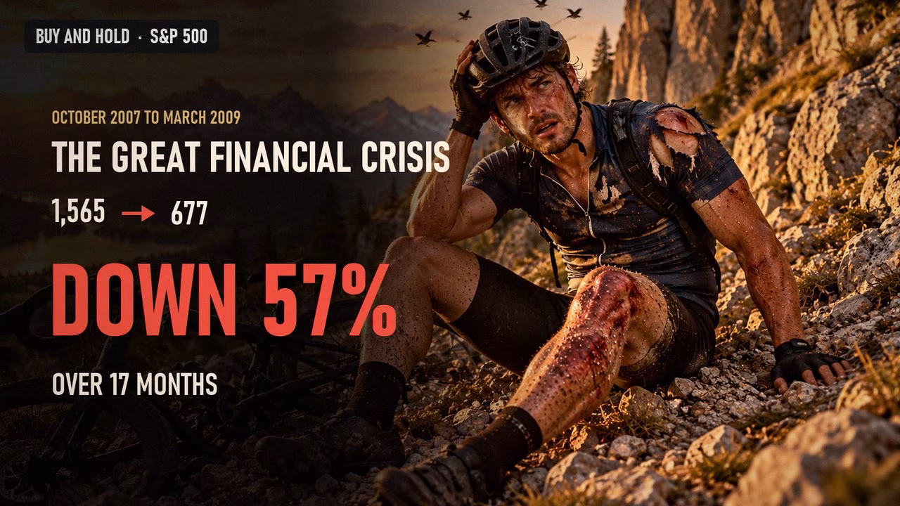 The Great Financial Crisis: the S&P 500 down 57%